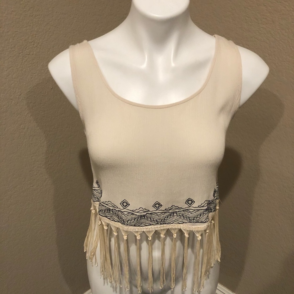 Boho fringe crop top